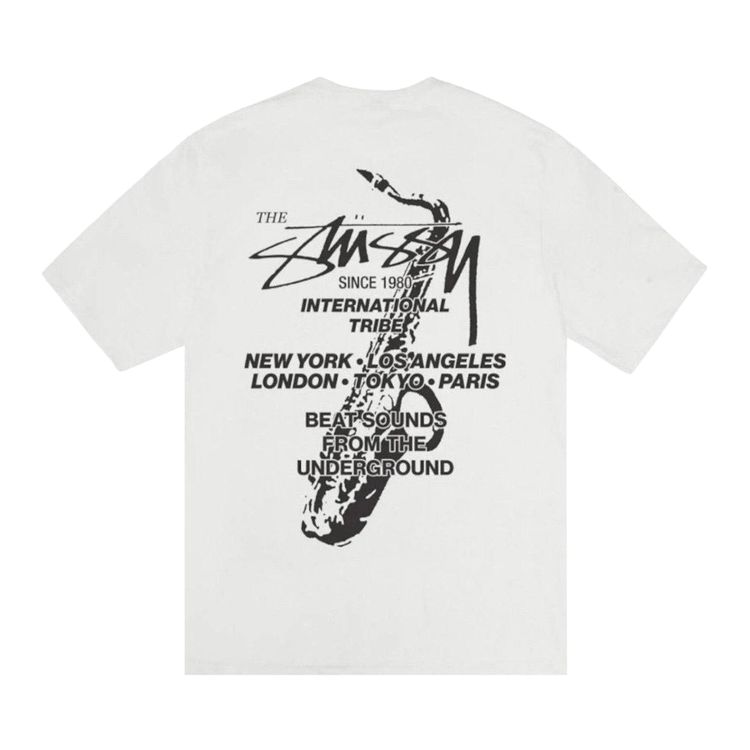 Stussy Beat Sounds Pigment Dyed Tee White