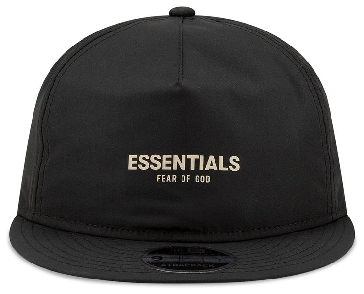 Fear of God Essentials x New Era Retro Crown 9Fifty Strapback Cap Black