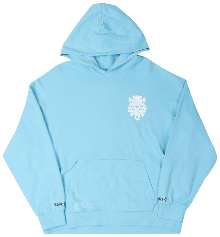 Chrome Hearts Miami Dagger Logo Hoodie Blue