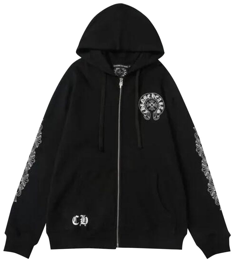 Chrome Hearts Los Angeles Zip Up Hoodie Black