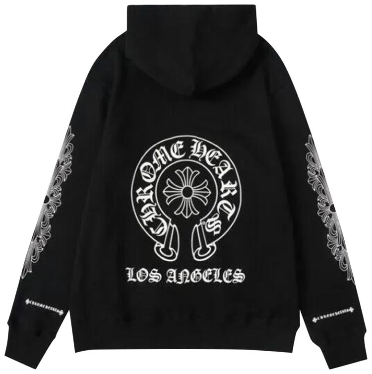 Chrome Hearts Los Angeles Zip Up Hoodie Black