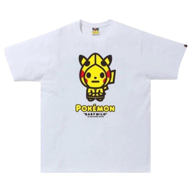 BAPE x Pokemon Pikachu Tee White