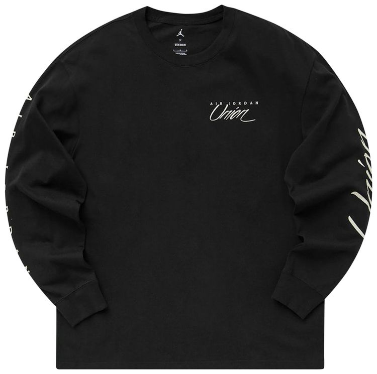 Air Jordan x Union Long Sleeve T shirt Black