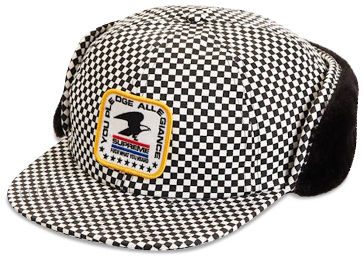 Supreme Earflap 6 Panel Checkerboard