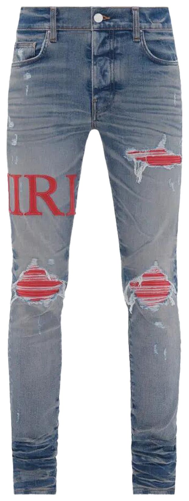 Amiri MX1 Goji Patch Logo Jeans Vintage IndigoGoji Berry