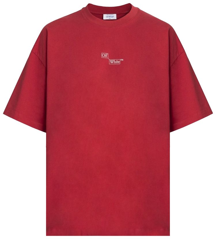 Off White Blocks Book Oversized T Shirt Red