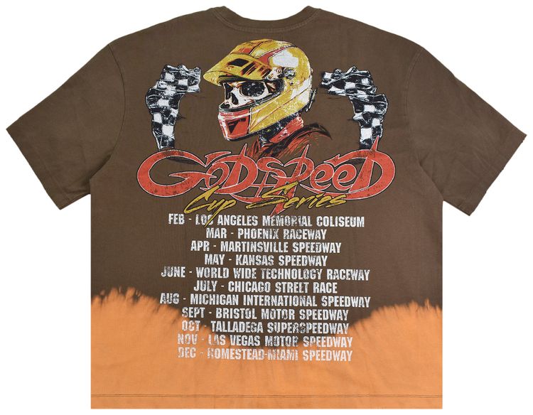 Godspeed FTW Tee Brown Bleached Wash