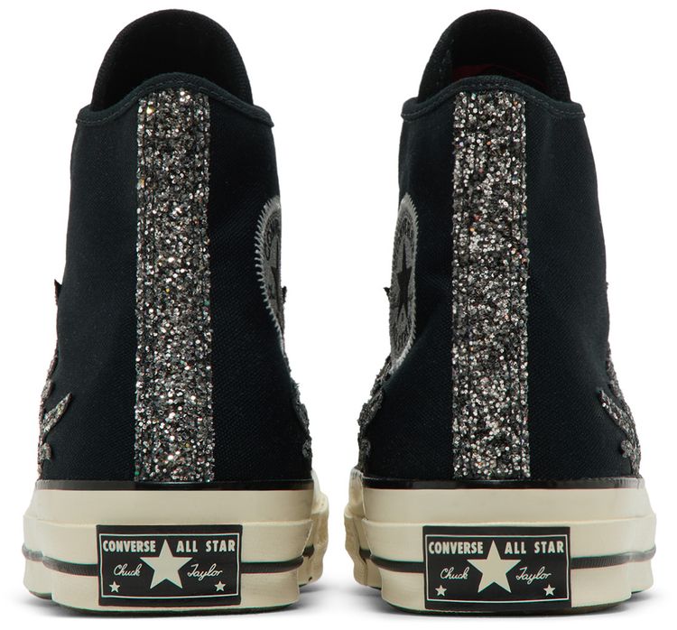 Converse Wmns Chuck 70 High Archival Glitter Flame   Black Egret