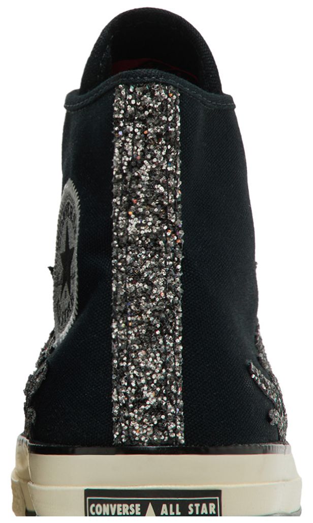 Converse Wmns Chuck 70 High Archival Glitter Flame   Black Egret