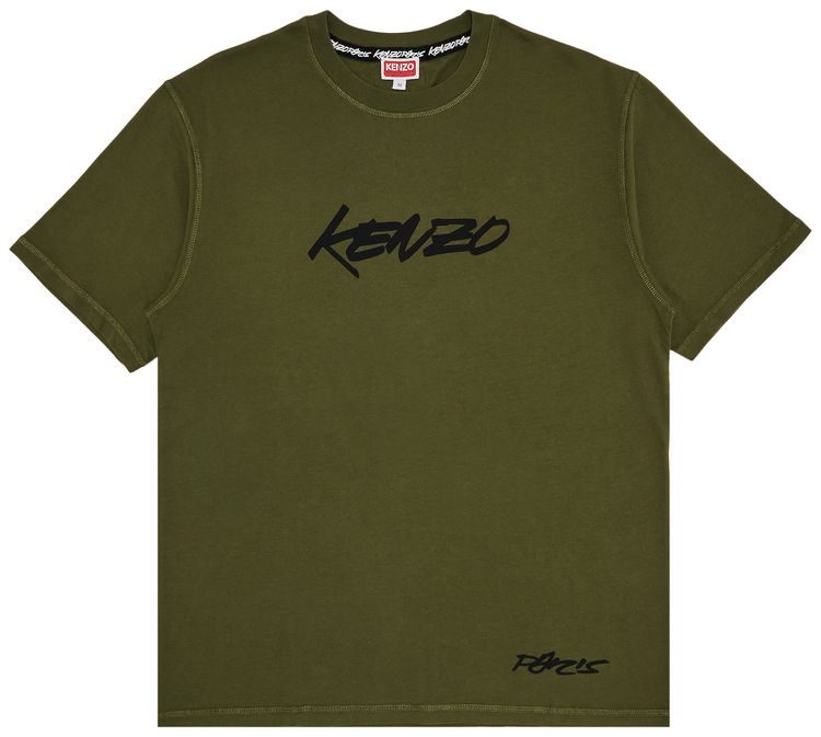 Kenzo Gots Futura Classic T Shirt Khaki