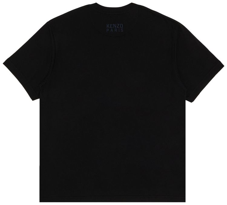 Kenzo Gots Happy Tiger Embroidered Classic T Shirt Black