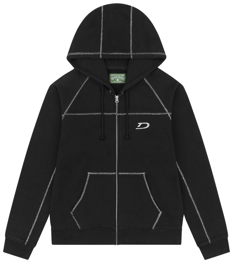 Denim Tears Court Lines Zip Hoodie Black