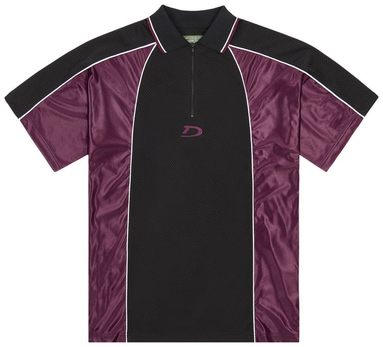 Denim Tears Practice Half Zip Polo Black