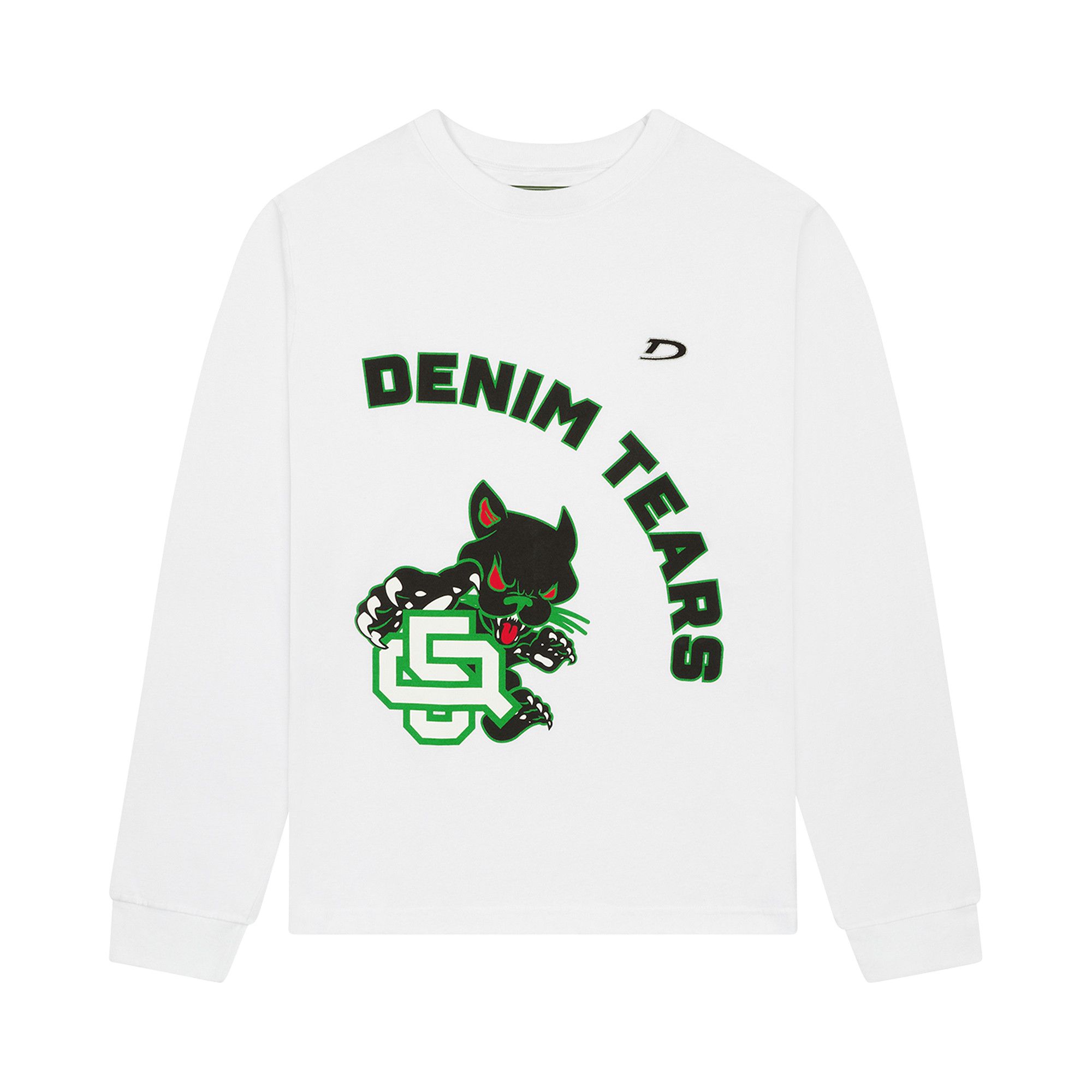 Buy Denim Tears Panther Mascot Long Sleeve Tee 'White