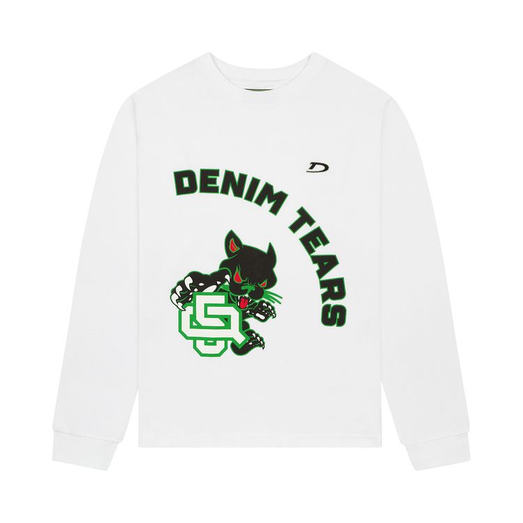 Denim Tears Panther Mascot Long Sleeve Tee White
