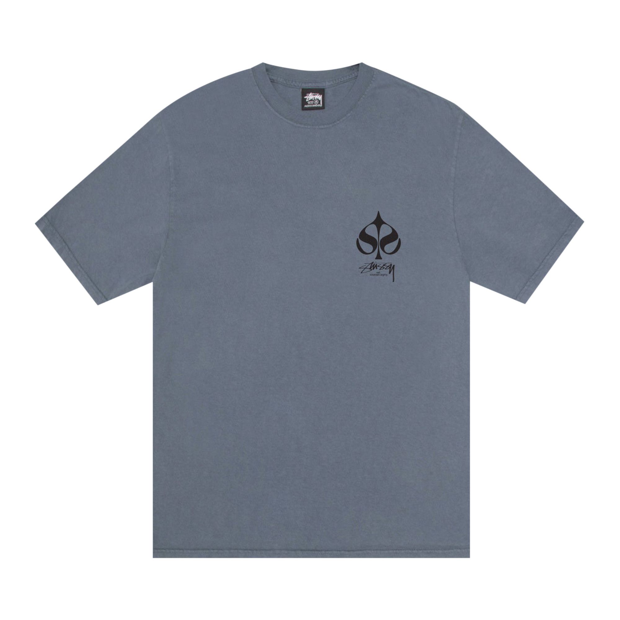 Buy Stussy Spade Tee Pigment Dyed 'Navy' - 1905156 NAVY | GOAT