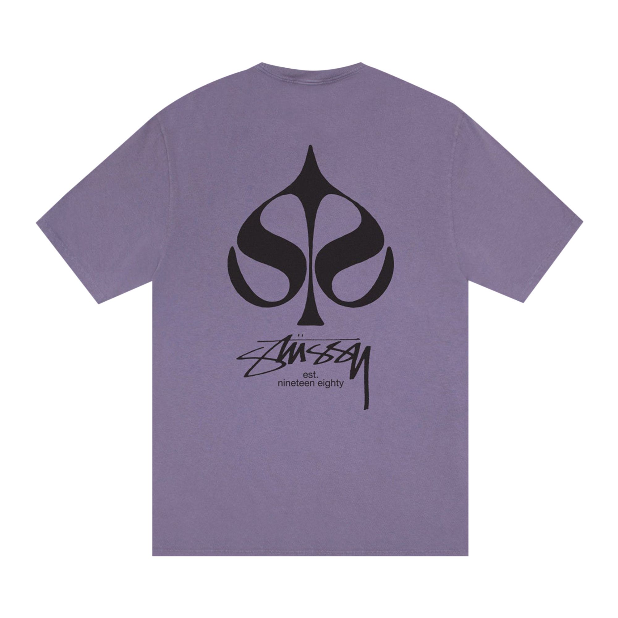 Buy Stussy Spade Tee Pigment Dyed 'Grape' - 1905156 GRAP | GOAT