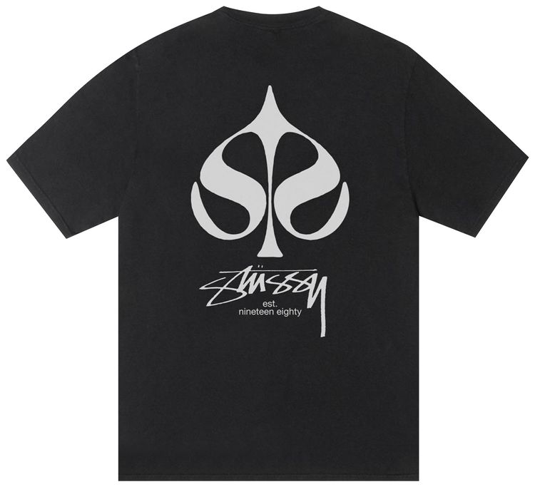 Stussy Spade Tee Pigment Dyed Black