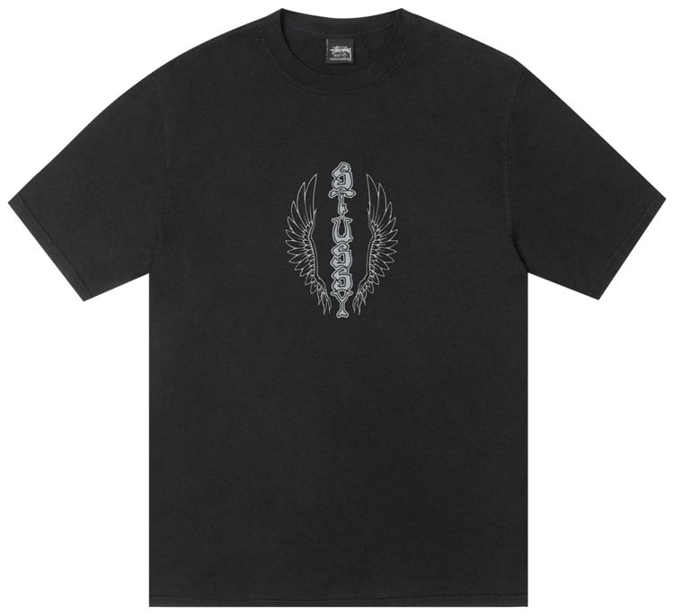Stussy Wes Wings Tee Pigment Dyed Black