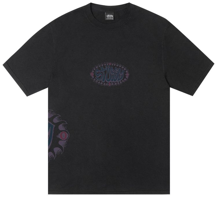 Stussy Wave Oval Tee Pigment Dyed Black