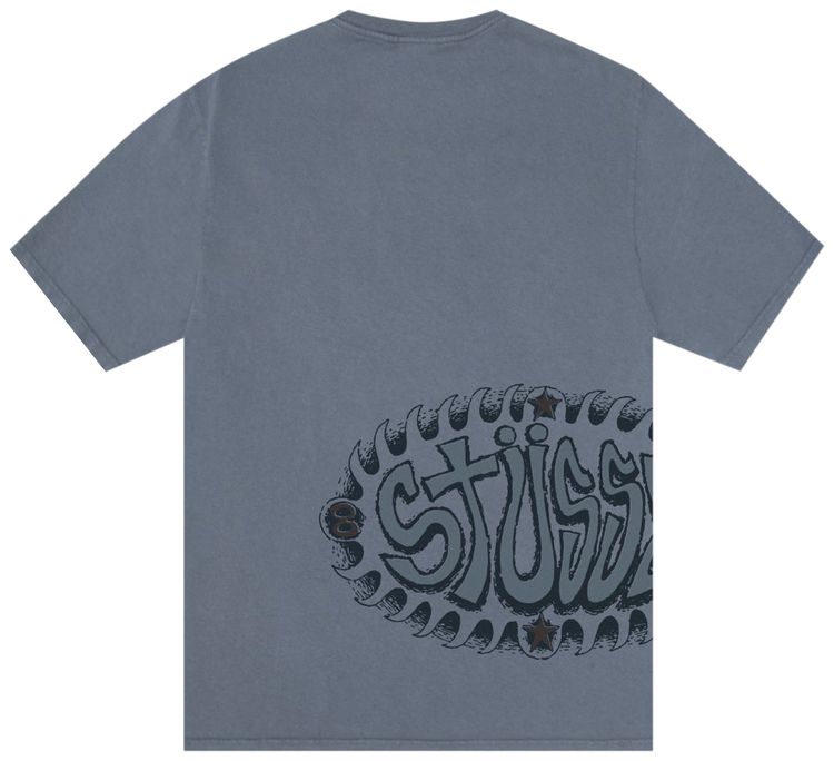 Stussy Wave Oval Tee Pigment Dyed Navy