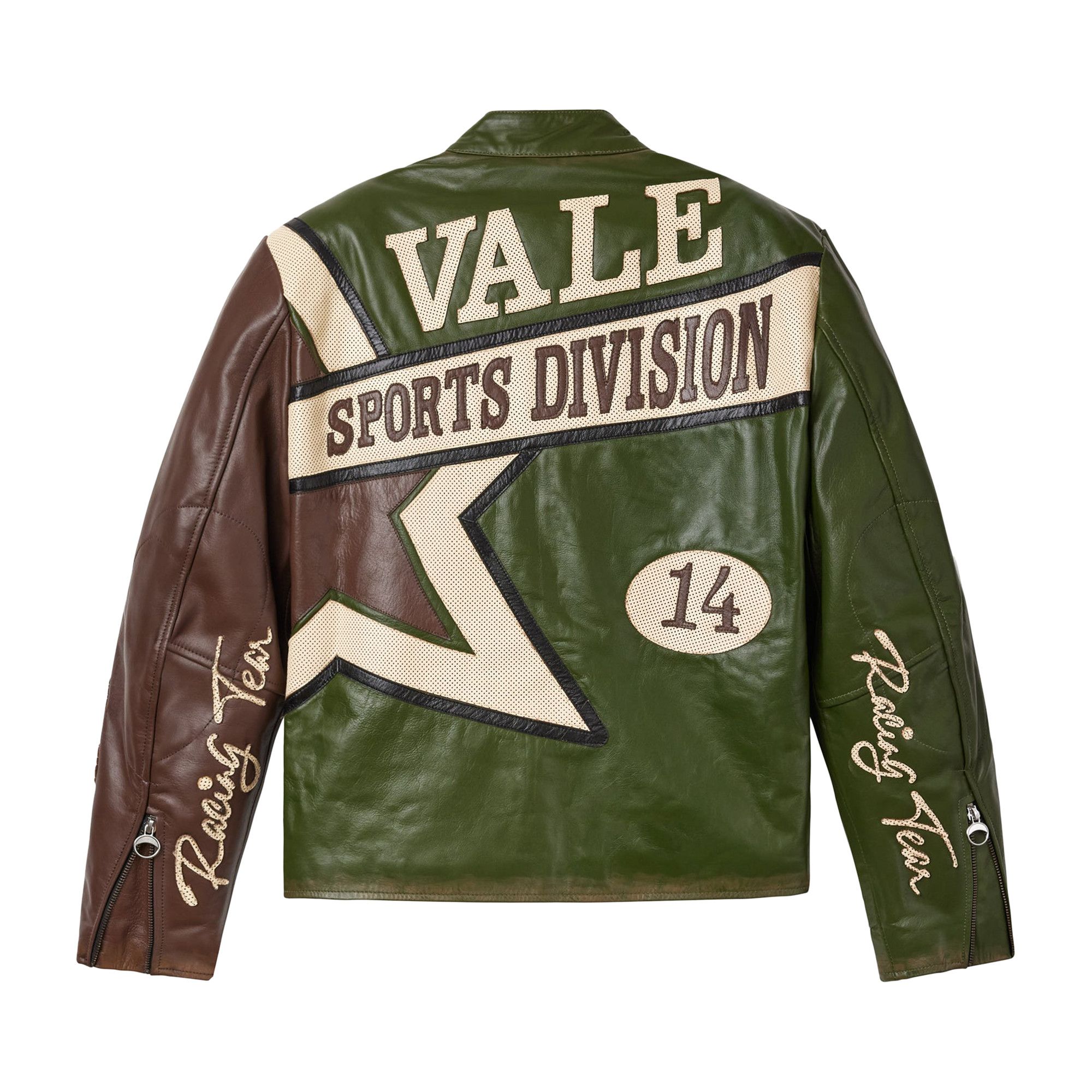 Buy Vale Forever Beef And Broccoli Motocroxxx Jacket 'Green/Brown