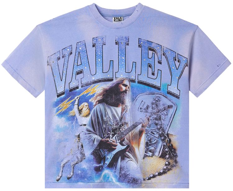 Vale Forever Holy Metal Bling Tee Periwinkle