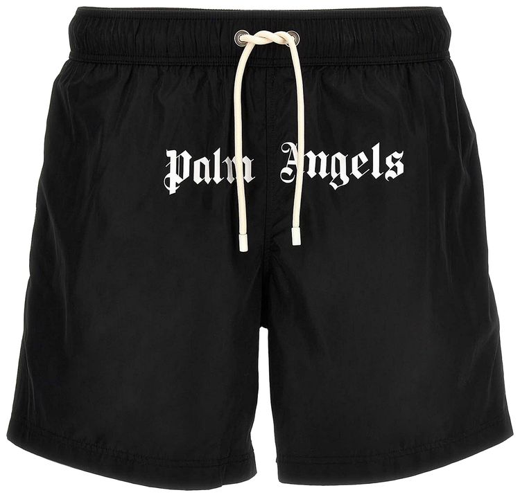 Palm Angels Classic Logo Swimshorts BlackWhite