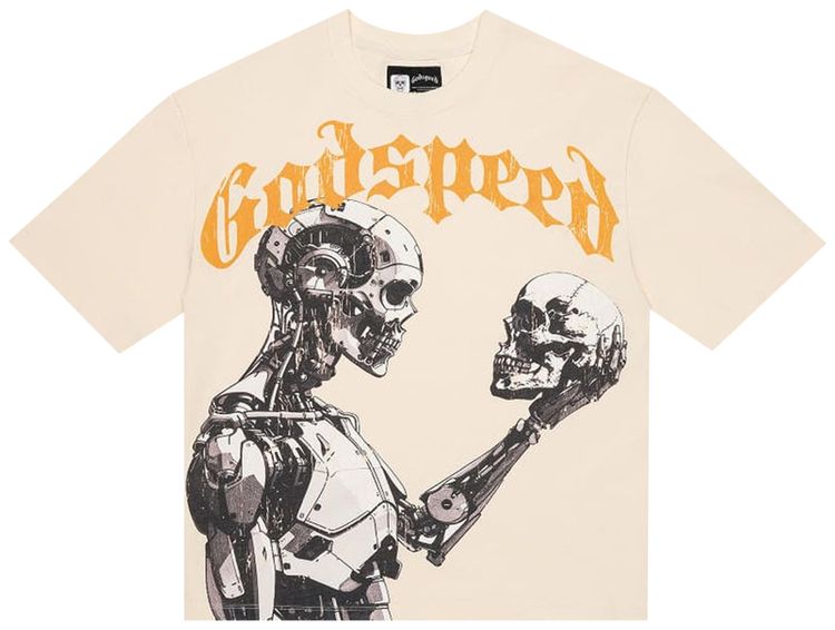 Godspeed Mankind vs AI III Short Sleeve Tee Yellow