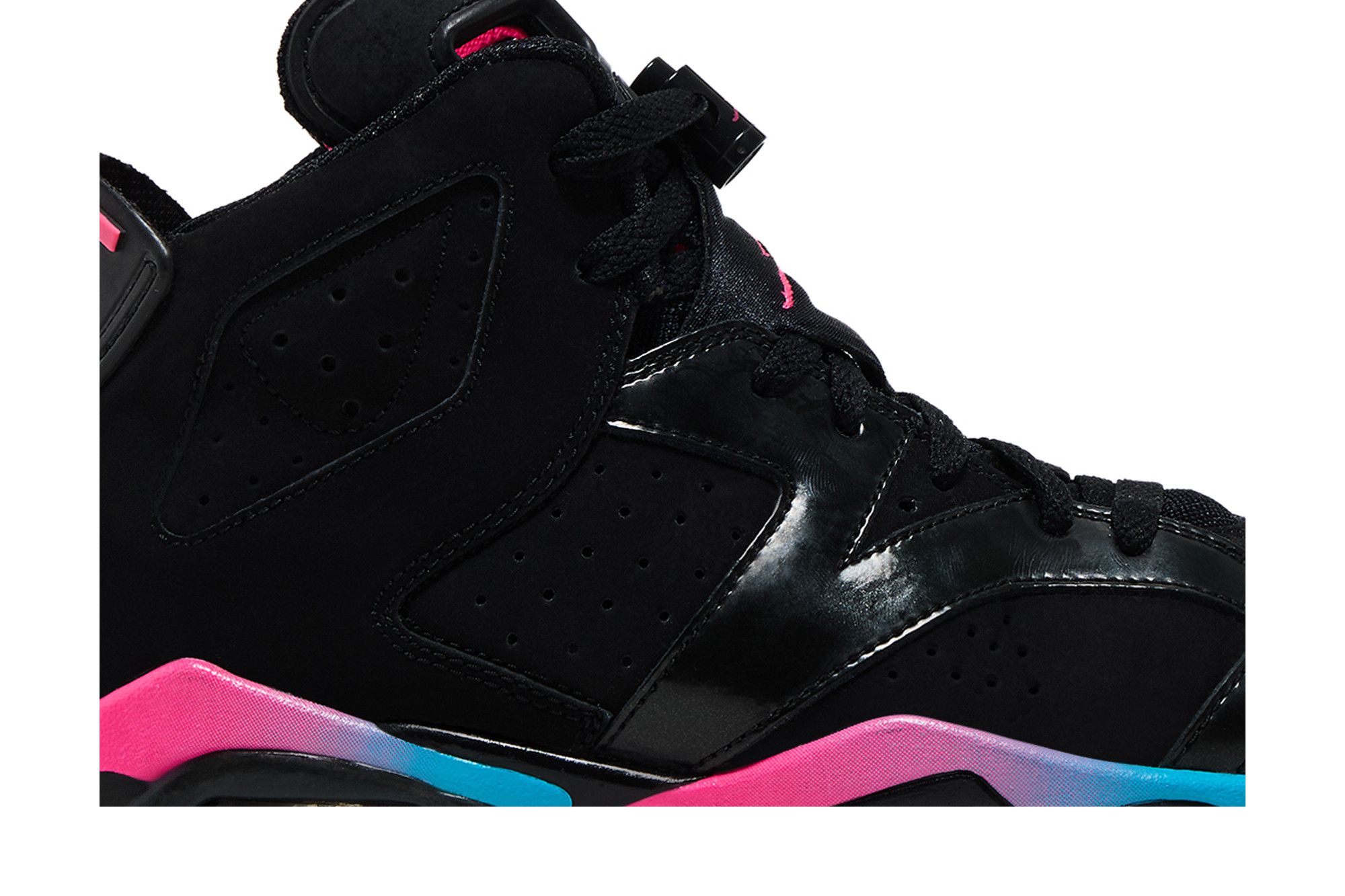 pink and blue jordans 6