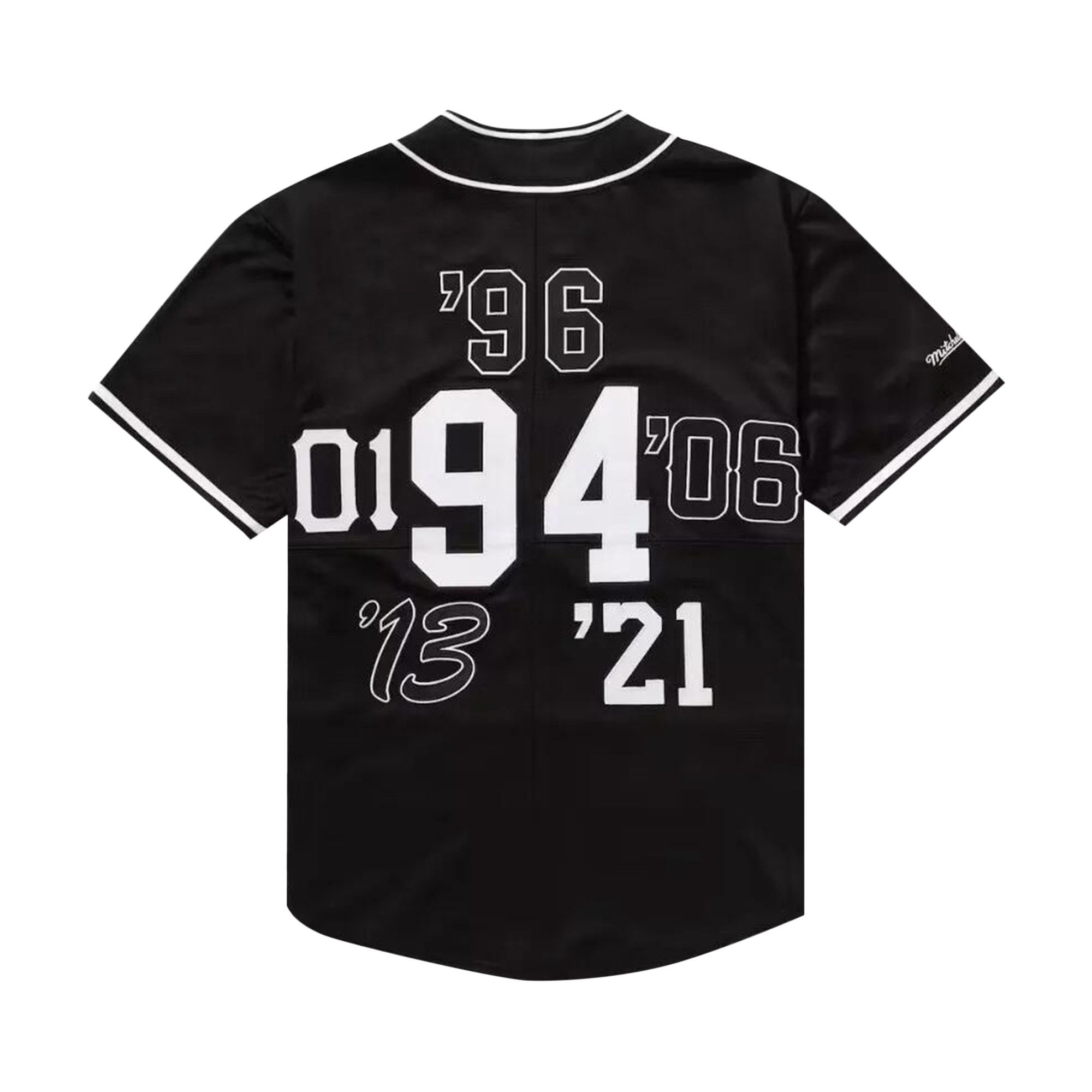 Buy Supreme x Mitchell & Ness Patchwork Baseball Jersey 'Black