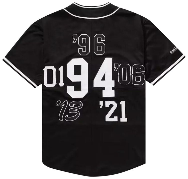 Supreme x Mitchell  Ness Patchwork Baseball Jersey Black