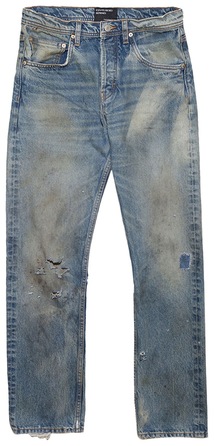 Enfants Riches Deprimes Straight Leg Jeans Antique Light Blue