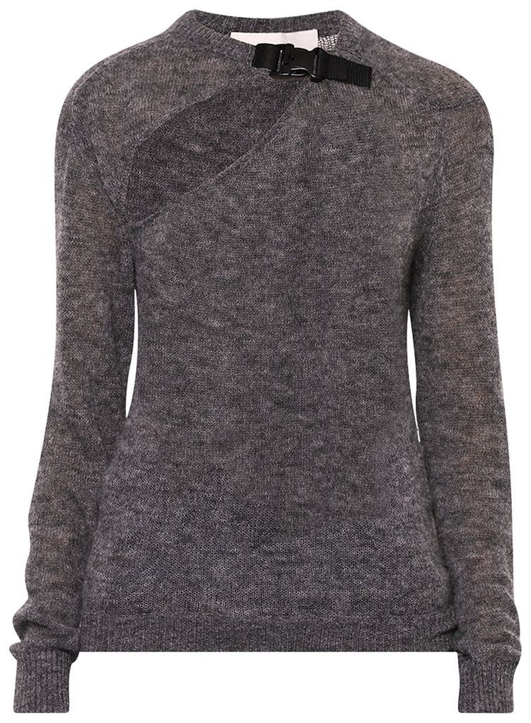 Coperni Buckle Cut Out Sweater Grey