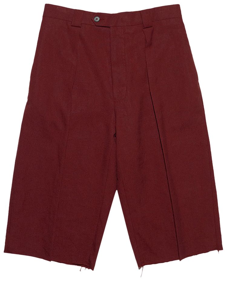 Enfants Riches Deprimes Linen Boiler Room Shorts Red