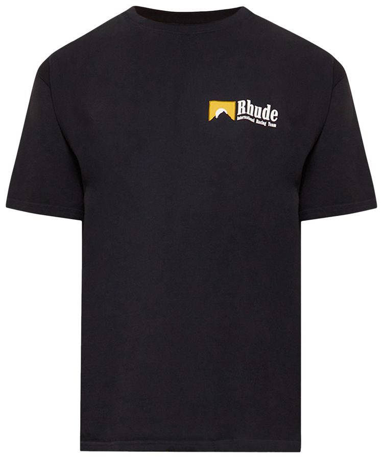 Rhude International Racing Logo Tee Vintage Black