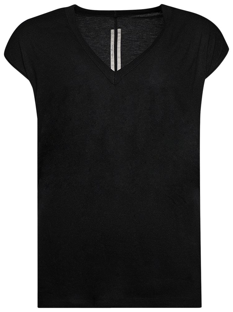 Rick Owens Deep V Sleeveless T Shirt Black