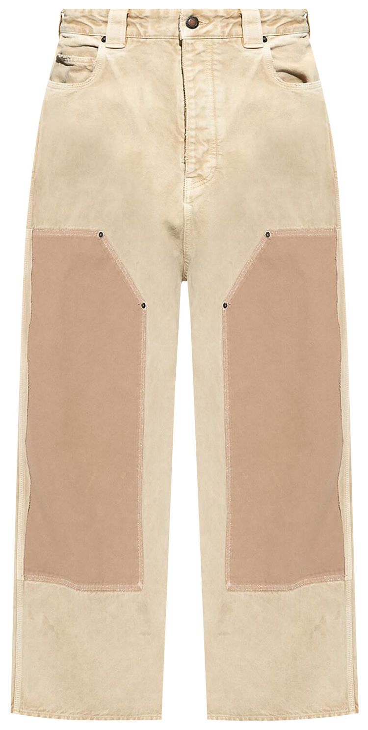 Balenciaga Ripped Off Baggy Pant Beige