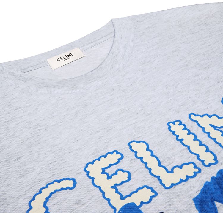 CELINE Regular T Shirt Pale GreyMulticolor