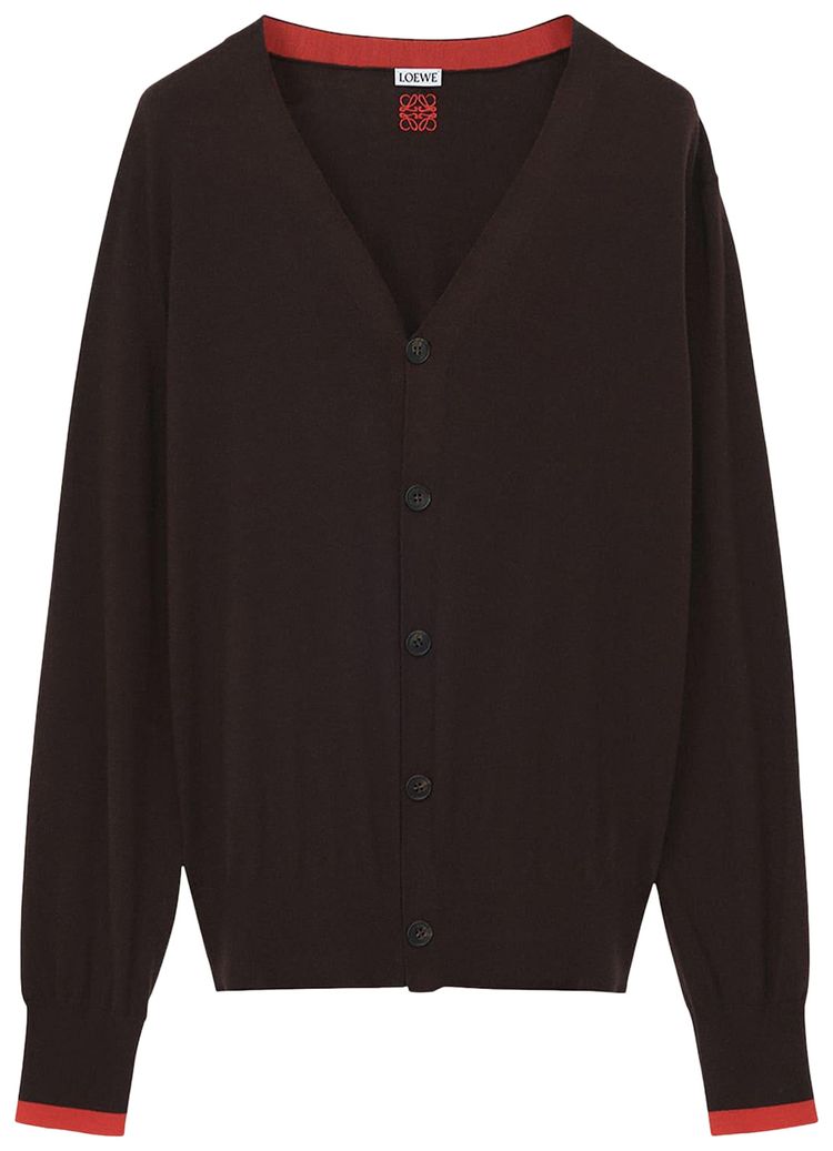 Loewe Wool Cardigan BrownOrange
