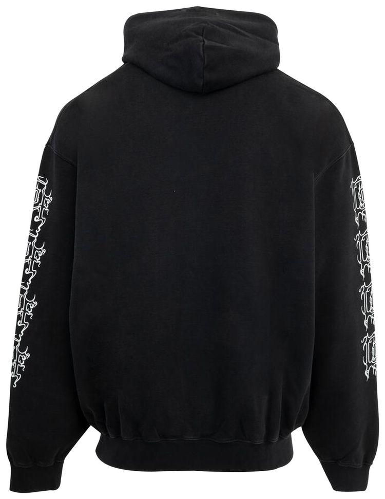Vetements Cof Logo Oversized Hoodie Washed Black