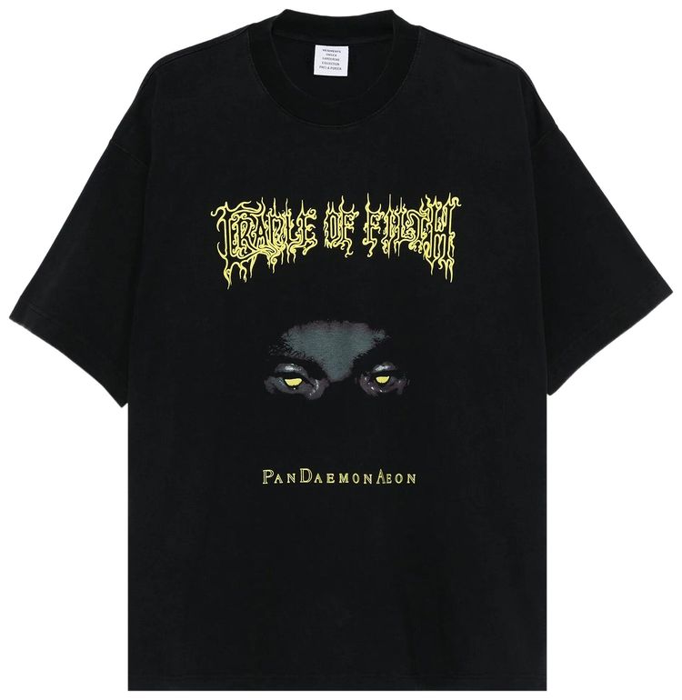 Vetements Graphic Oversized T Shirt Washed Black