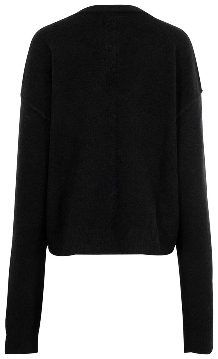 Rick Owens Knit V Neck Pullover Sweater Black