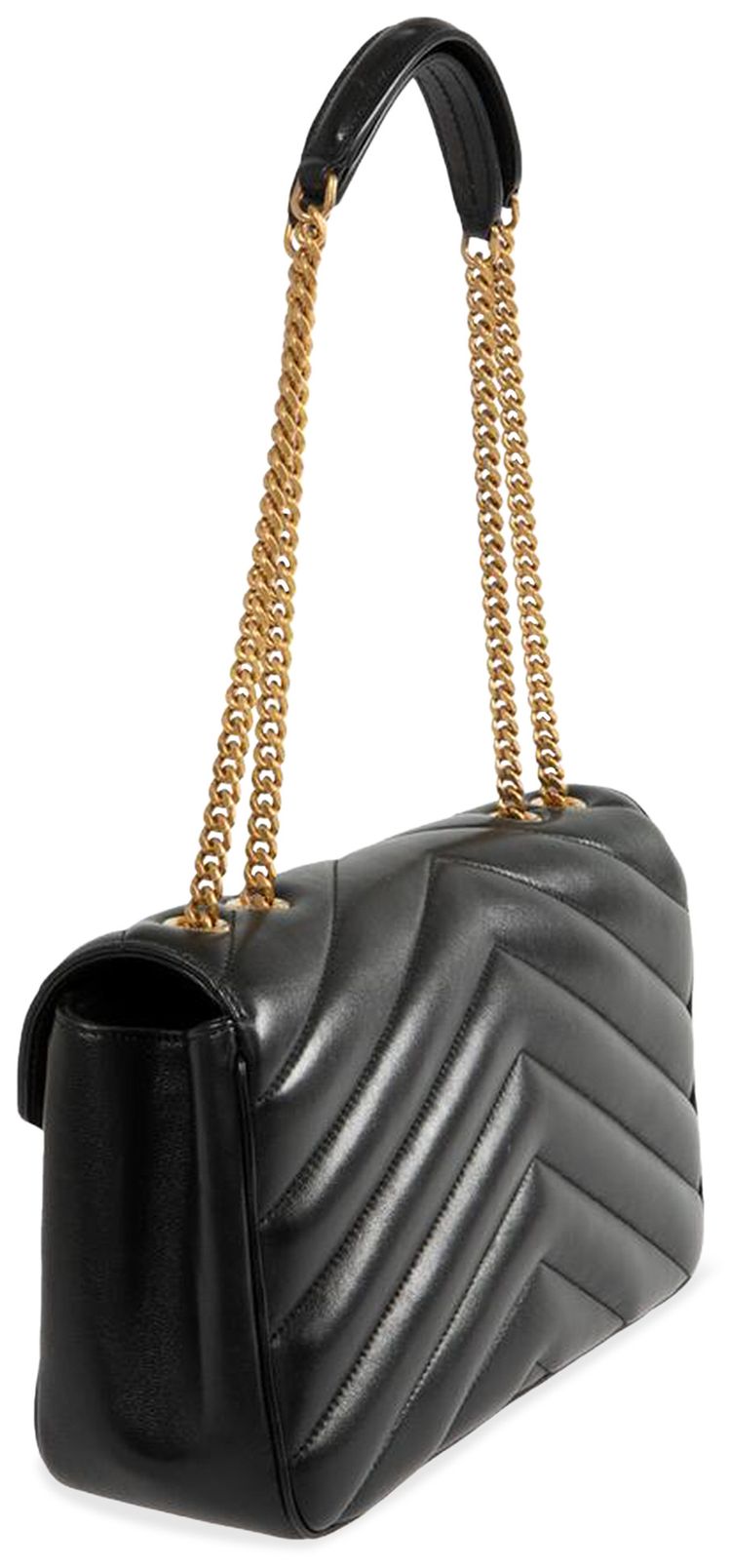 Saint Laurent Lambskin Envelope Bag Black