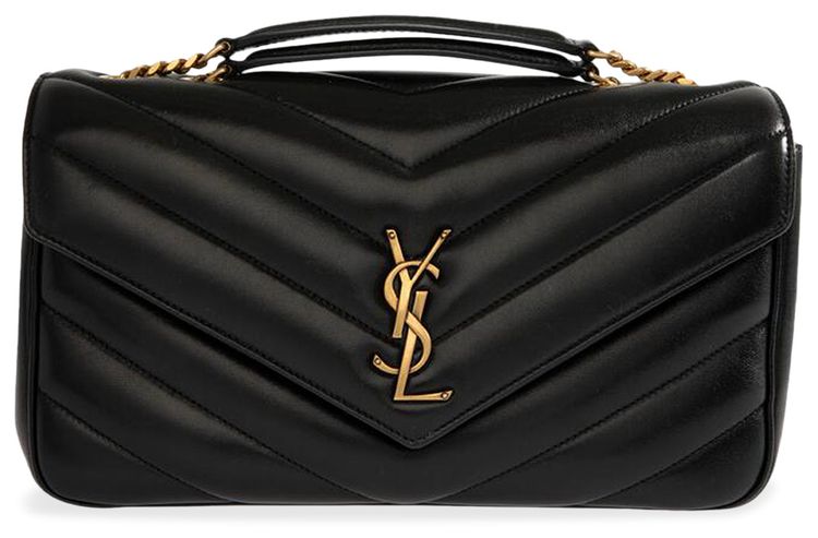 Saint Laurent Lambskin Envelope Bag Black