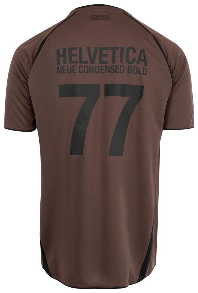 Vetements Trademark Football Jersey Chocolate Brown