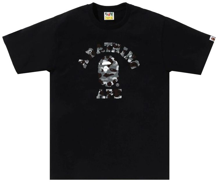 BAPE 1st Camo College Tee BlackGrey