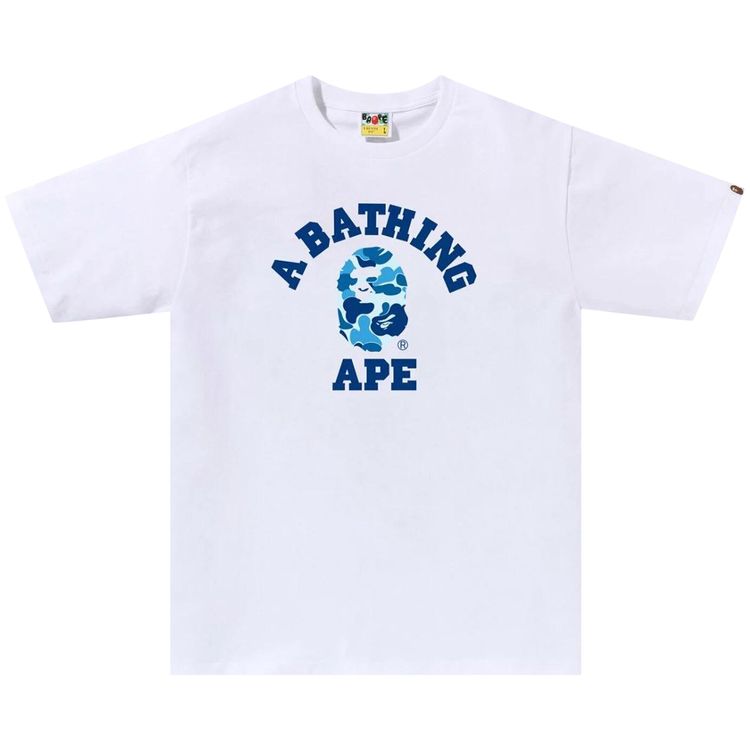 BAPE ABC Camo College Tee WhiteBlue