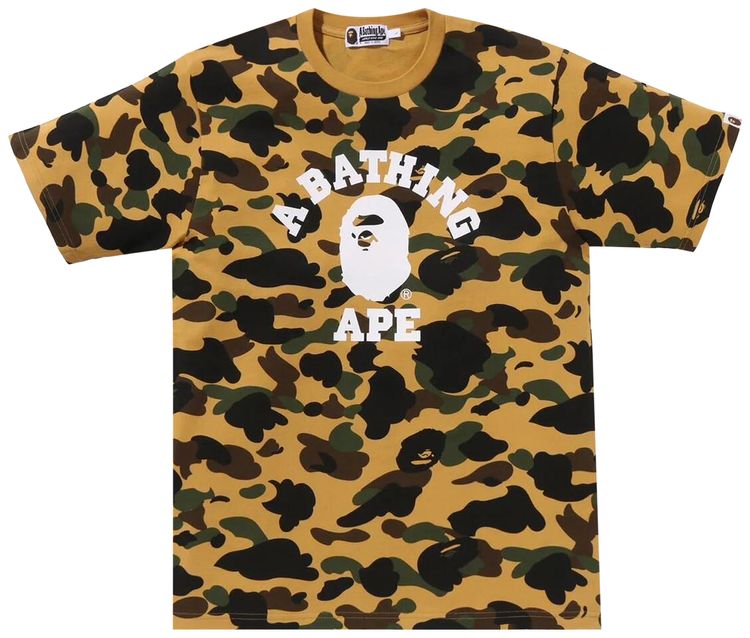 BAPE 1st Camo College Tee Yellow