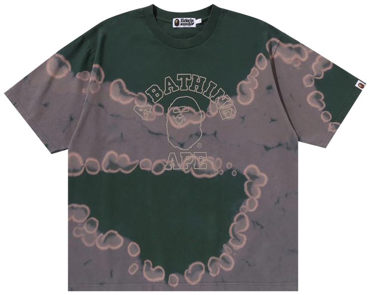 BAPE Hand Dye College Relaxed Fit Tee Green